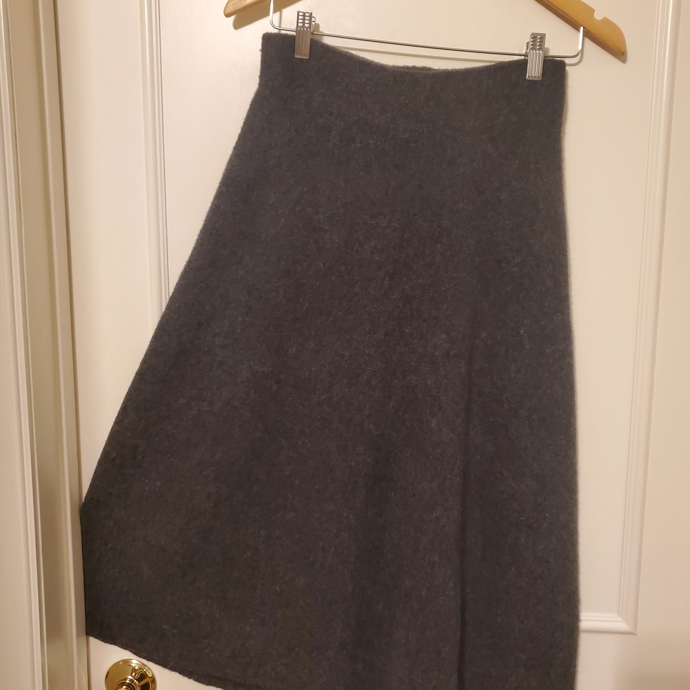 Uniqlo Charcoal A-Line Skirt